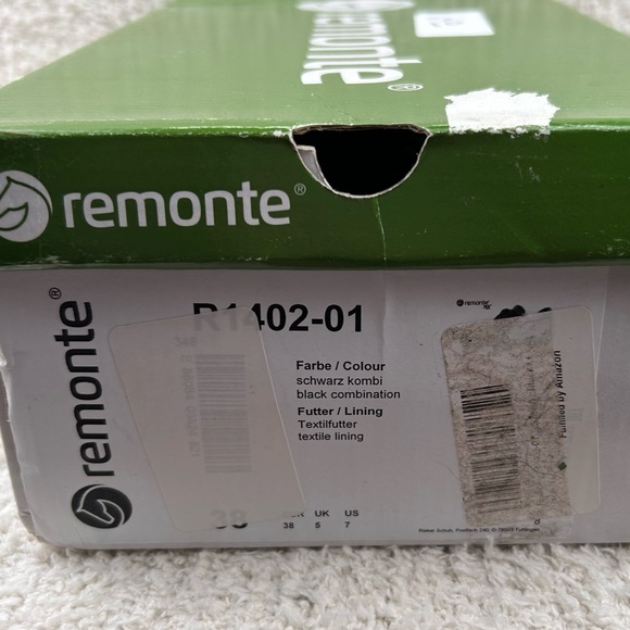 Remonte Shoes Womens 7 Black/Silver Liv 2 R1402-01 Side Zip Comfort‎ Side Zip - Picture 13 of 14